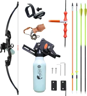 Bow Fishing Combo Kit Bowfishing Bow, Fishing Kit Multi Scenery Fishing Hunting Practice, Complete Accessories Fishing Reel Bowfishing Arrows 30lbs 40lbs