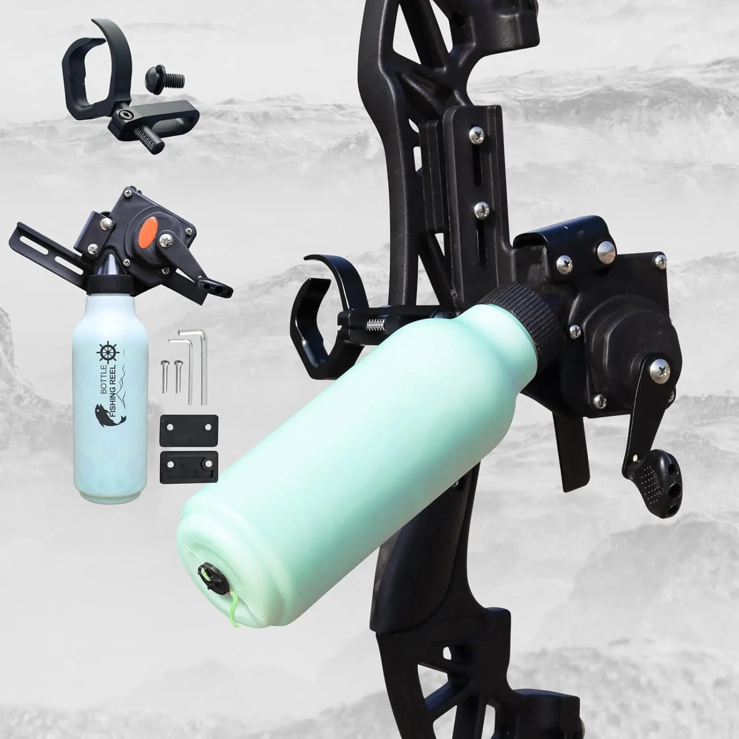 Bow Fishing Combo Kit Bowfishing Bow, Fishing Kit Multi Scenery Fishing Hunting Practice, Complete Accessories Fishing Reel Bowfishing Arrows 30lbs 40lbs