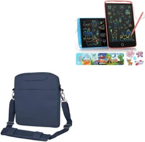 BoxWave Case Compatible with KIDWILL EP0510C (10 inch) - Encompass Urban Bag, Over Shoulder Messenger Straps Handle Bag Pockets - Navy