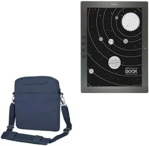 BoxWave Case Compatible with Onyx Boox M96 - Encompass Urban Bag, Over Shoulder Messenger Straps Handle Bag Pockets - Navy