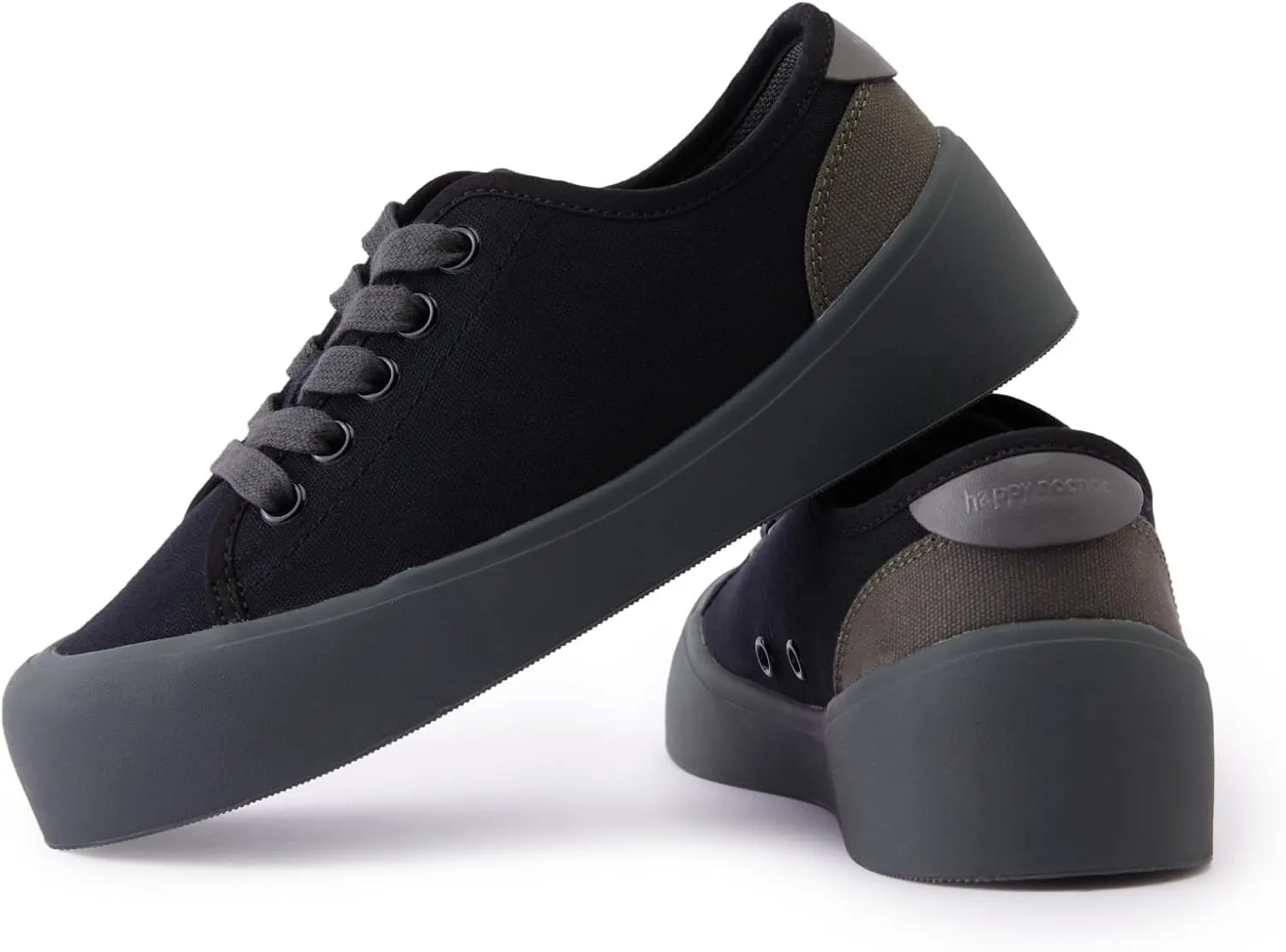 Boys Girls Kids Shoes Lace-up Cupsole Casual Lightweight Canvas Sneakers with Sport Sole