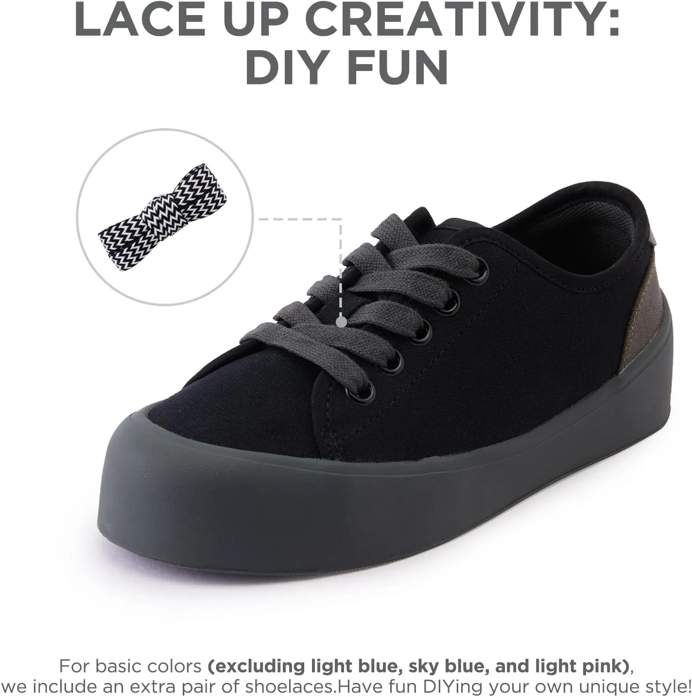 Boys Girls Kids Shoes Lace-up Cupsole Casual Lightweight Canvas Sneakers with Sport Sole