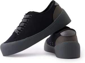 Boys Girls Kids Shoes Lace-up Cupsole Casual Lightweight Canvas Sneakers with Sport Sole