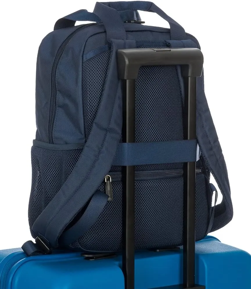 Bric's B|Y Ulisse Backpack - Premium Bag for Women and Men - Light Carry On and Airplane Travel Essential - Dual Top Handle, Luggage Passthrough - Ocean Blue