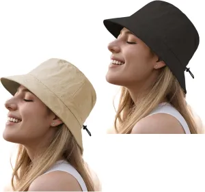 Bucket Sun Hat for Women&Man, UPF50 /Lightweight/Quick-Dry/Waterproof Fishing Hat for Fishing/Camping/Gardening