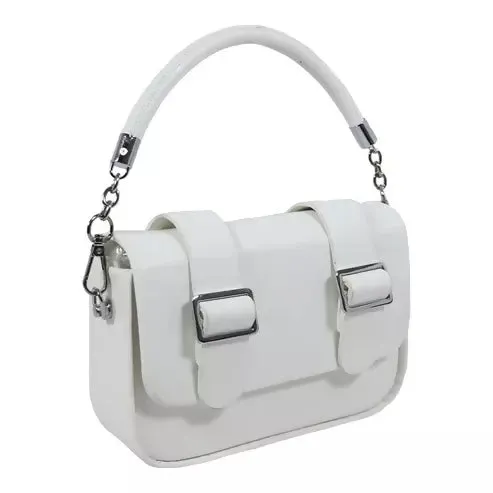 Buckle Handbag – Trendy & Stylish Shoulder Bag for Women (White)