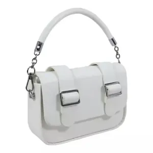 Buckle Handbag – Trendy & Stylish Shoulder Bag for Women (White)