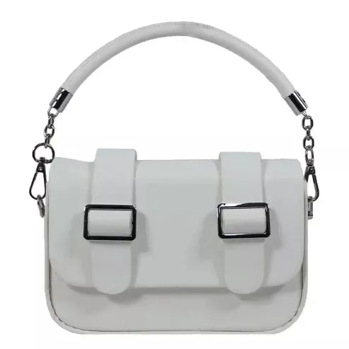 Buckle Handbag – Trendy & Stylish Shoulder Bag for Women (White)