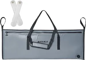 Buffalo Gear Insulated Fish Cooler 48x18in, Leakproof Kill Bag with 2 Reusable Cooler Ice Packs, Portable Waterproof Fish Bag with Adjustable Shoulder Strap, Keeps Ice-cold More than 48 Hours