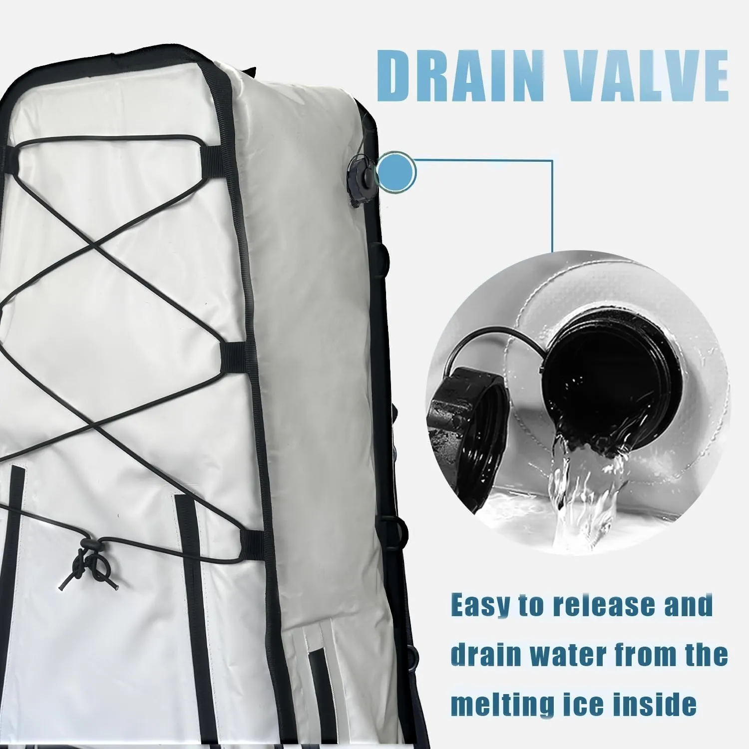 Buffalo Gear Kayak Fishing Cooler,36in Portable Kayak Cooler for Caught Fish,Leak Proof Kayak Fishing Kill Bags with Shoulder Strap
