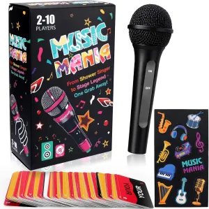 BUSOHA Music Grab Game for Party - 2 in 1 Music Board Toy Design for Bad Singers 125 Cards with 250 Song Lyric and 5 Blank Card for 2-10 Players Gift for Party Music Lovers, Adults and Teens