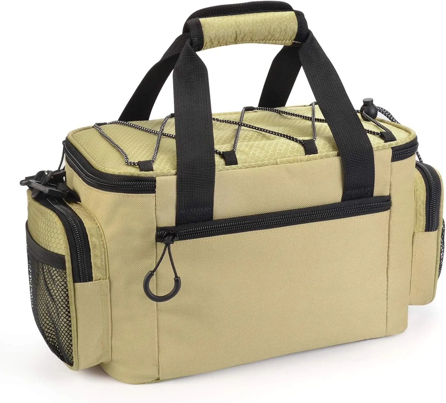 Calamus Fishing Tackle Bags - Fishing Bags for Saltwater or Freshwater Fishing - Rip-Stop PE - Padded Shoulder Strap - Pliers Storage -Khaki