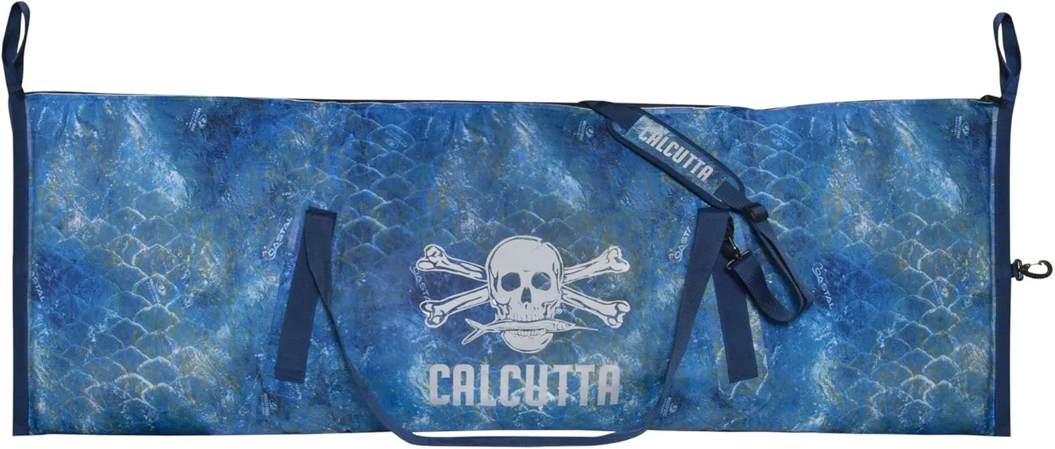 Calcutta Outdoors Large Pack Fish Cooler 68� x 24� | Coastal Shoreline | Insulated Waterproof Fishing Kill Bag | Sweat Proof Design | Nylon Carrying Straps
