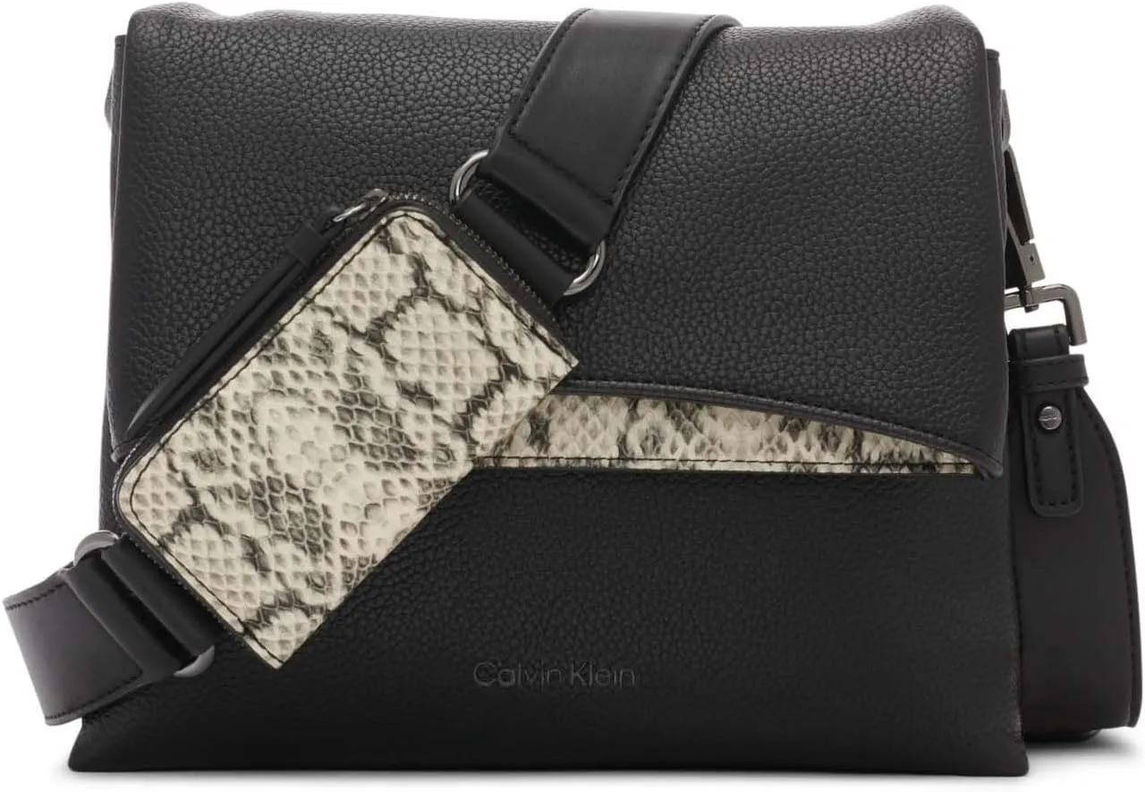 Calvin Klein Chrome Organizational 2 in 1 Flap Crossbody