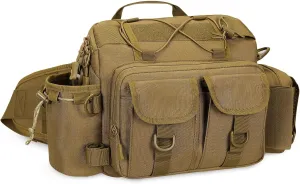 CamGo Tactical Range Bag Large Outdoor Hiking Waist Pack EDC Utility Crossbody Messenger Bag Lumbar Gear Pouch