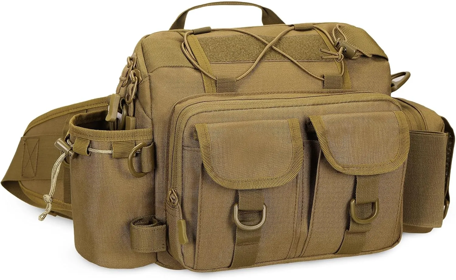 CamGo Tactical Range Bag Large Outdoor Hiking Waist Pack EDC Utility Crossbody Messenger Bag Lumbar Gear Pouch