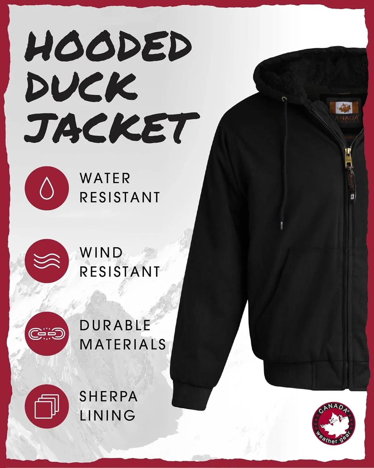 CANADA WEATHER GEAR Men's Winter Jacket – Heavyweight Puffer Jacket – Casual Coat for Men (M-XXL)