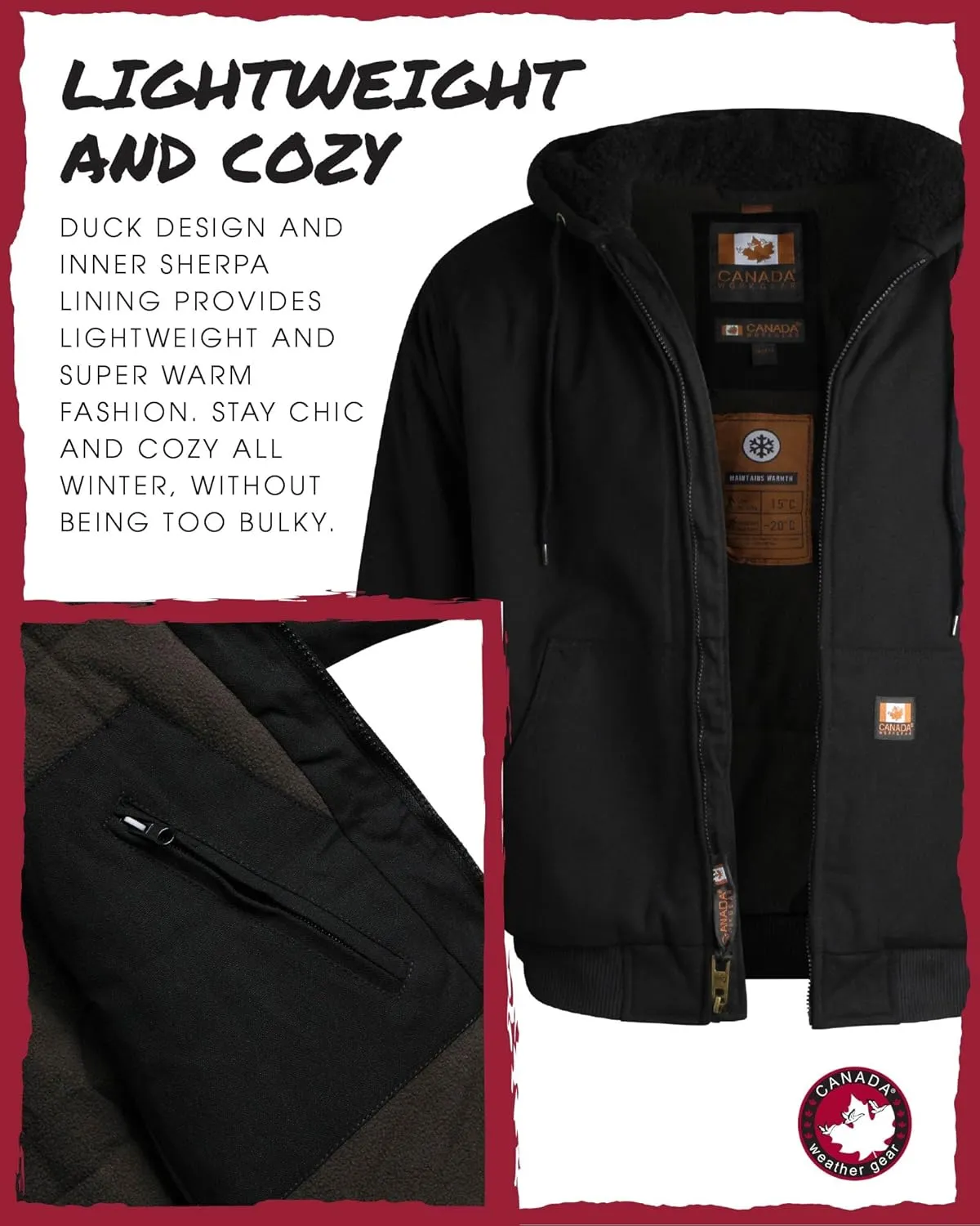 CANADA WEATHER GEAR Men's Winter Jacket – Heavyweight Puffer Jacket – Casual Coat for Men (M-XXL)