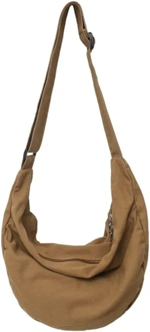 Canvas Crossbody Bag for Women and Men Trendy Messenger Bag Casual Shoulder Bag Weekend Shopping Work