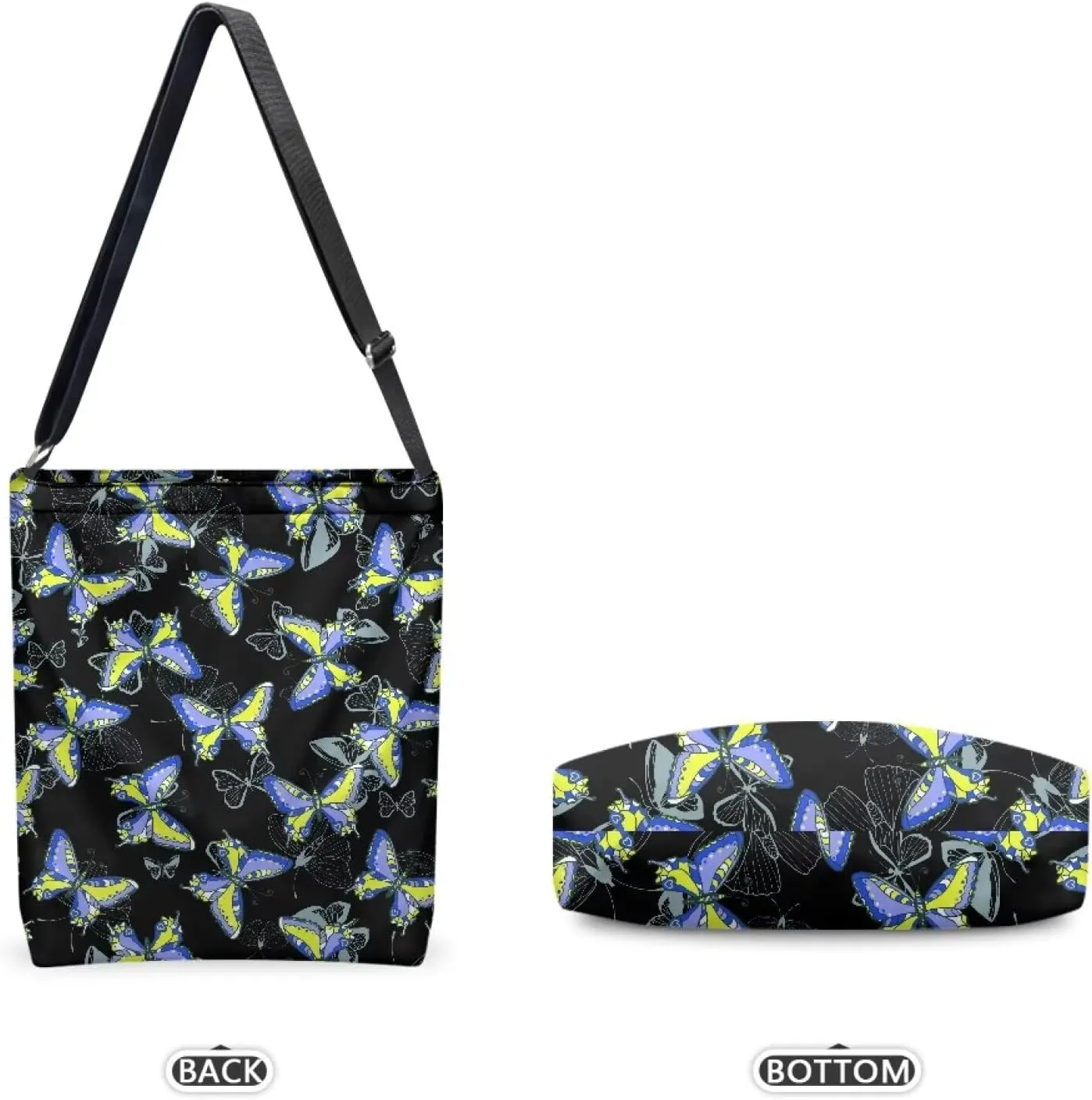 Canvas Crossbody Bag Large Women Casual Tote Bag Handbag with Zipper Shoulder Bag with Strap Outdoors Messenger Bag