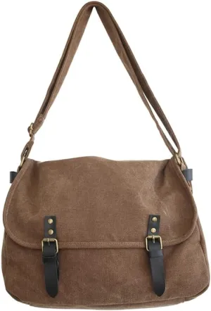 Canvas Crossbody Shoulder Bag Large Capacity Streetwear Style Casual Travel Sports Messenger Purse