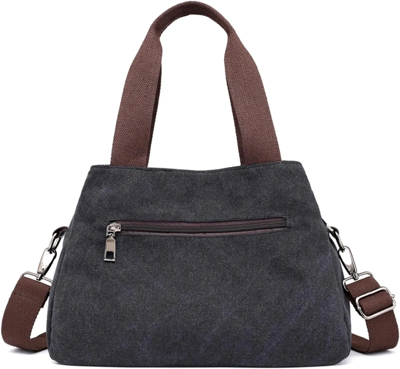 Canvas Hobo Crossbody Bag for Women - Multi-Compartment Tote Purse Campare with Adjustable Strap Hangbags Bags
