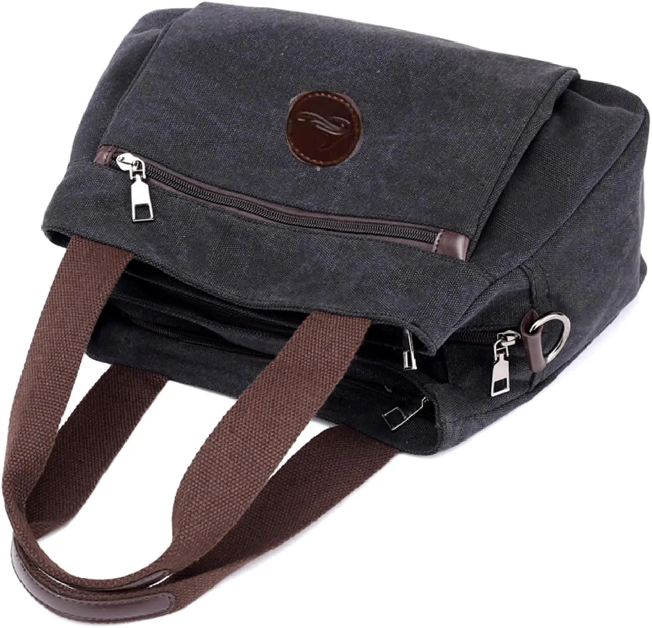 Canvas Hobo Crossbody Bag for Women - Multi-Compartment Tote Purse Campare with Adjustable Strap Hangbags Bags