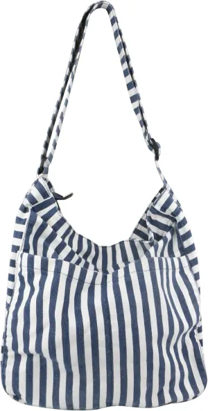 Canvas Hobo Crossbody Shoulder Tote Bag for Women and Men W/Multi-pocket Casual Purse Messenger Bags Travel Work
