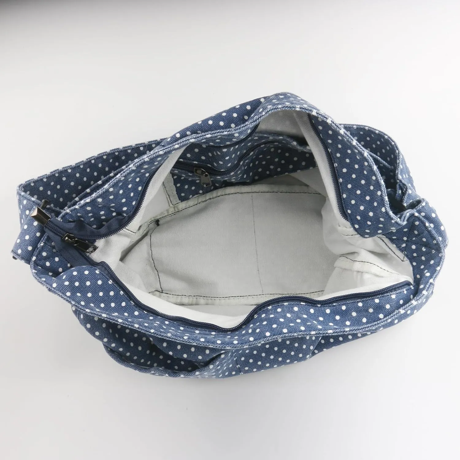 Canvas Hobo Crossbody Shoulder Tote Bag for Women and Men W/Multi-pocket Casual Purse Messenger Bags Travel Work