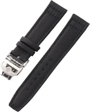 Canvas Leather Watchband Strap for IWC Watch with New Deployment Folding Buckle Correa de reloj Nylon Bracelet Accessories Parts