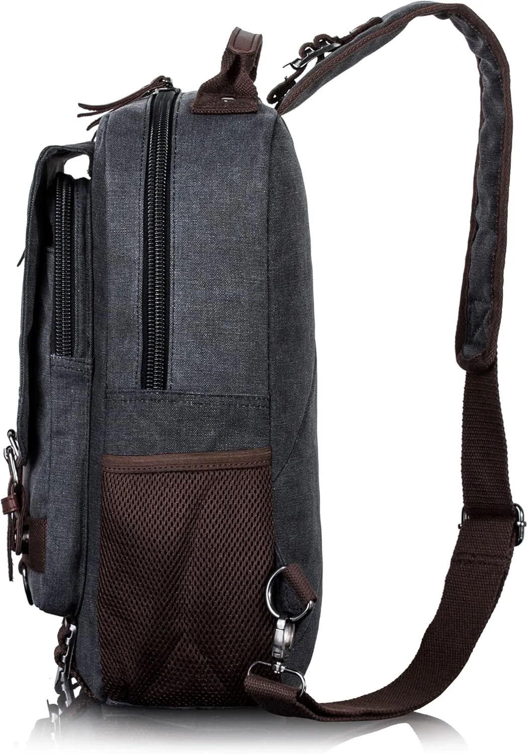 Canvas Messenger Bag Crossbody Shoulder Backpack Sling Bag Rucksack Daypack Casual Travel