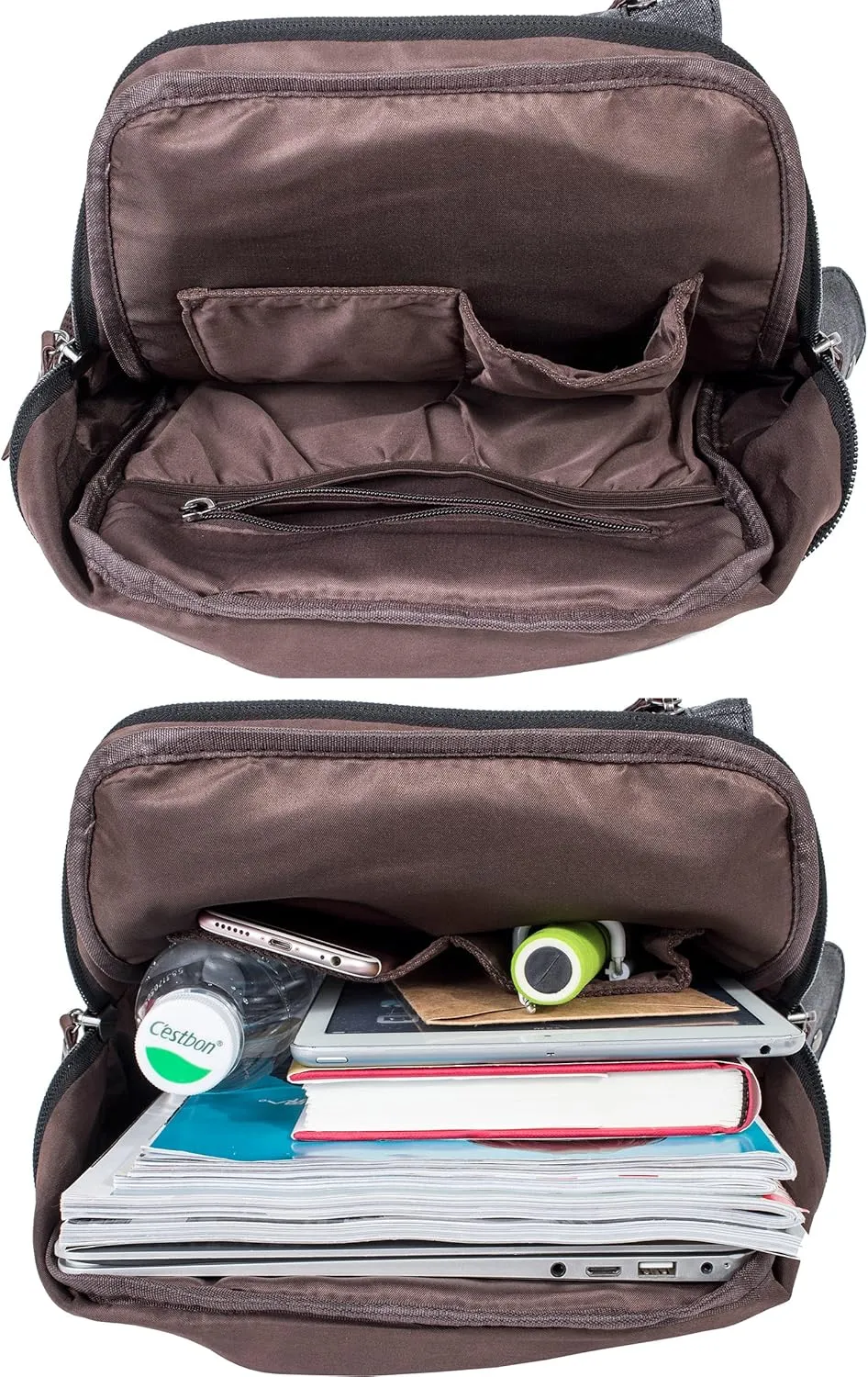 Canvas Messenger Bag Crossbody Shoulder Backpack Sling Bag Rucksack Daypack Casual Travel