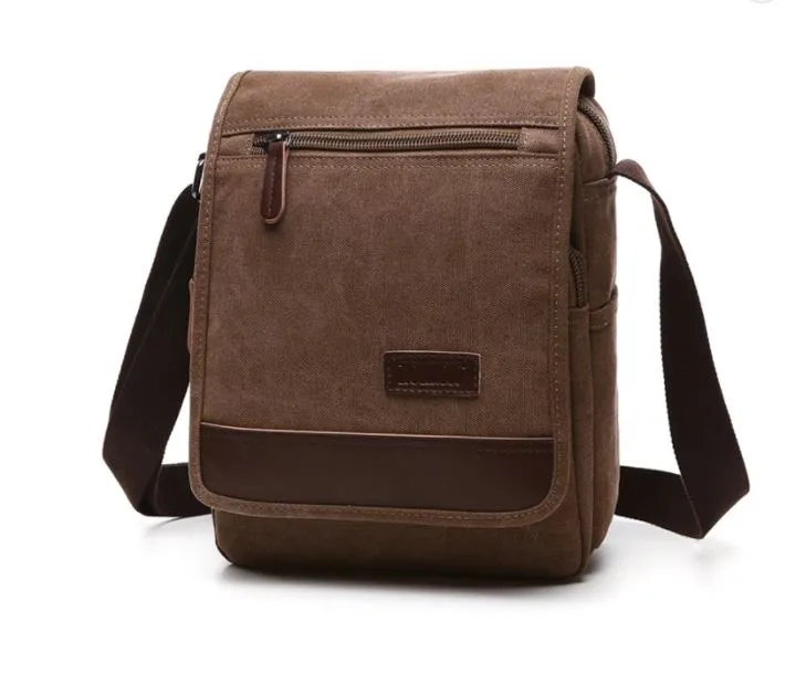 Canvas Messenger Bag - Medium (Tall Style)