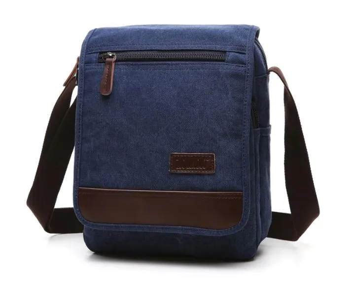 Canvas Messenger Bag - Medium (Tall Style)