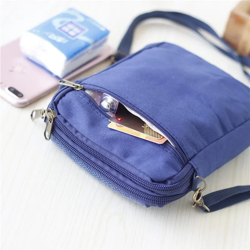 Canvas shoulder bag small mobile phone bag cute Messenger bag