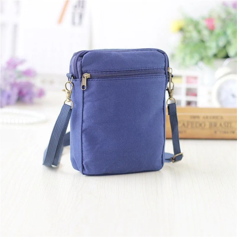 Canvas shoulder bag small mobile phone bag cute Messenger bag