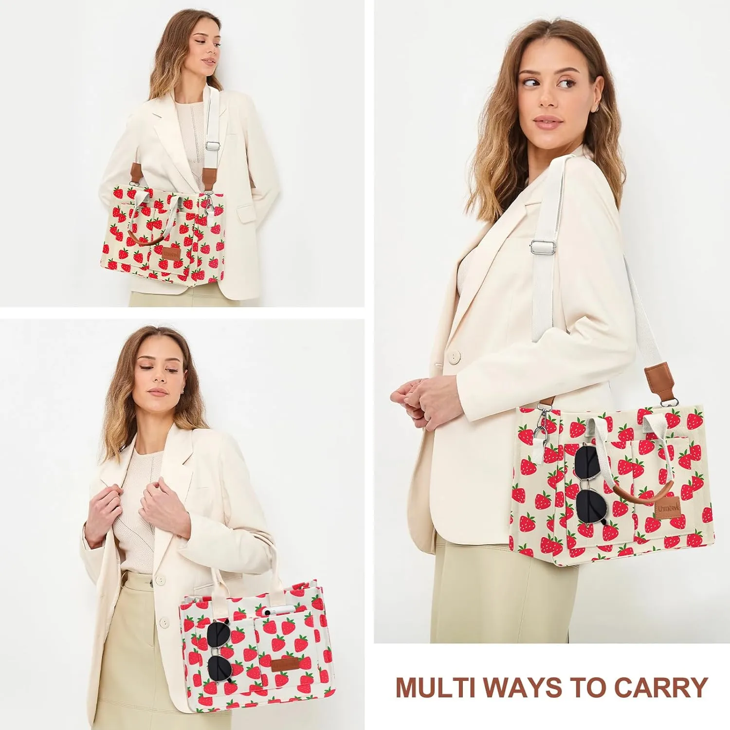 Canvas Tote Bag for Women, Large Work Purses Bible Tote