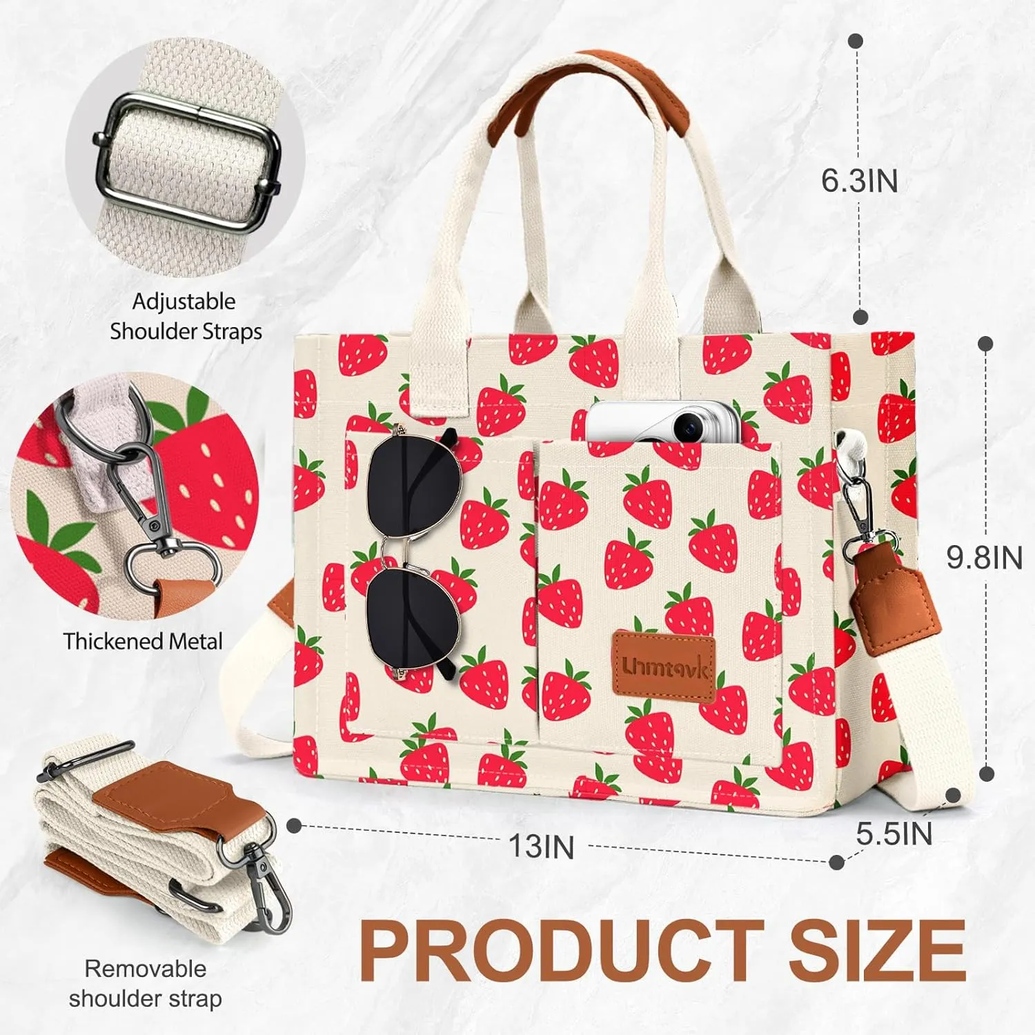 Canvas Tote Bag for Women, Large Work Purses Bible Tote