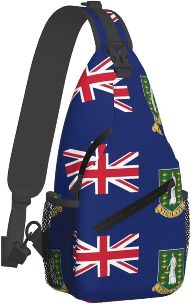 Cape Verde Cape Verdean Flag Sling Bag Adjustable Chest Bags Casual Crossbody Bag Travel Shoulder Backpack