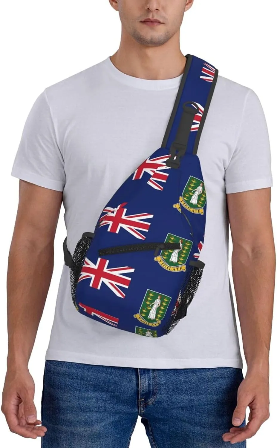 Cape Verde Cape Verdean Flag Sling Bag Adjustable Chest Bags Casual Crossbody Bag Travel Shoulder Backpack