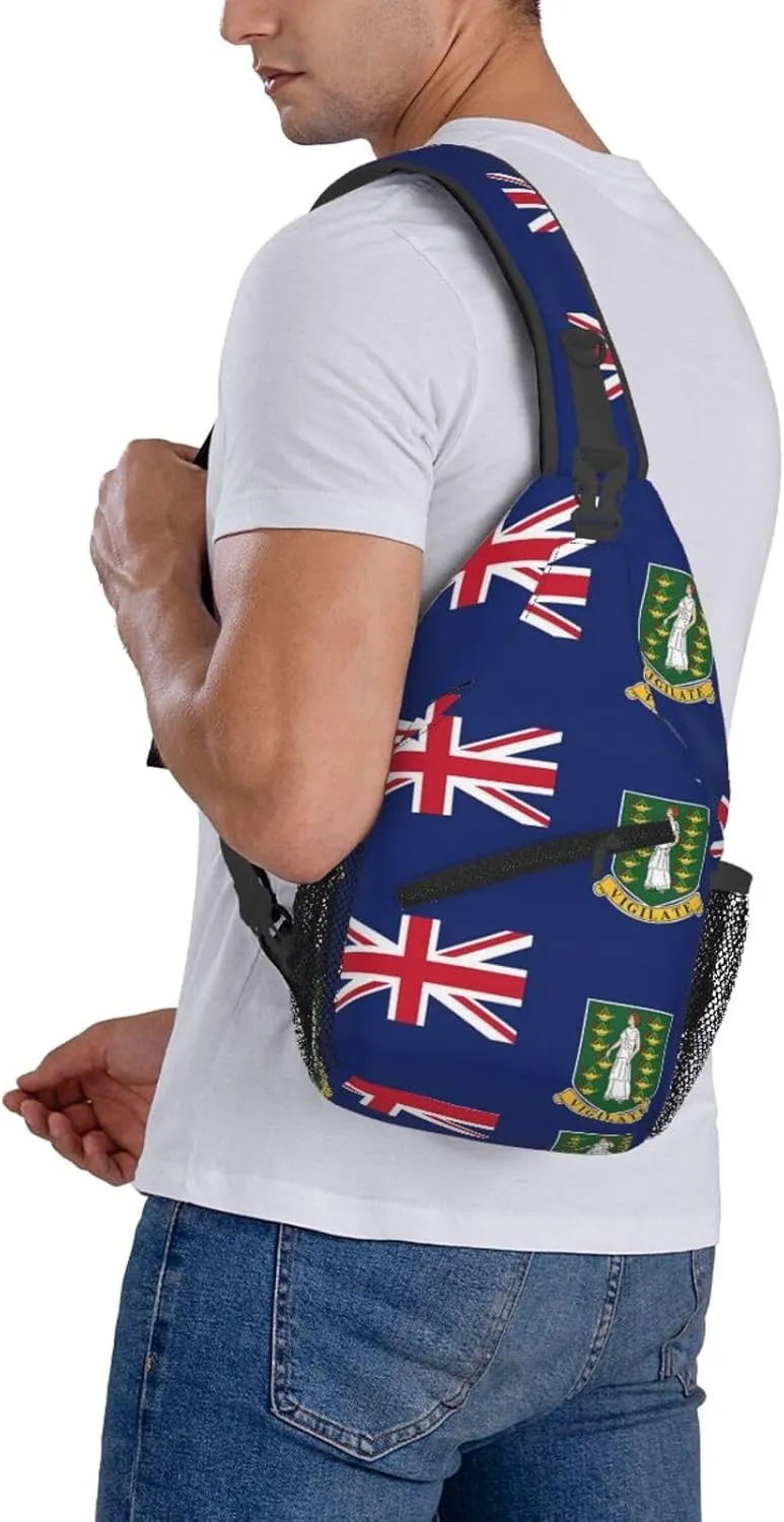 Cape Verde Cape Verdean Flag Sling Bag Adjustable Chest Bags Casual Crossbody Bag Travel Shoulder Backpack