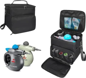 Carry Bag Compatible with Bissell SteamShot Hard Surface Steam Cleaner 39N7V/39N7A,Suitable for All Steam Cleaner,Travel Bag with Extra Pockets for Accessories