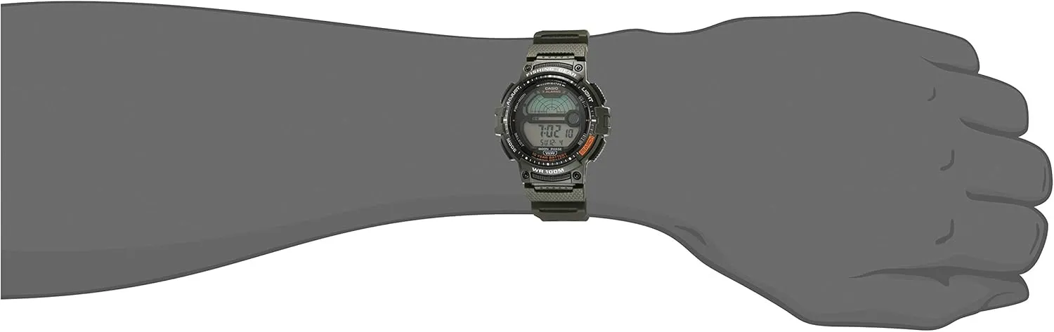 Casio Fishing Timer Quartz Watch with Resin Strap