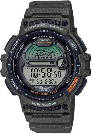 Casio Fishing Timer Quartz Watch with Resin Strap