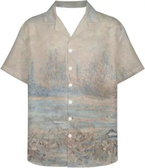 Casual Polynesian Shirt for Men Hawaiian Shirt Beach Shirt Pacific Islander Outfit Canvas Painting Printed