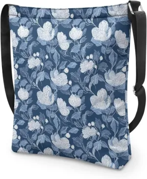 Casual Women Tote Bag Large Canvas Shoulder Bag Outdoors Messenger Bag with Pocket Handbag with Strap Crossbody Bag