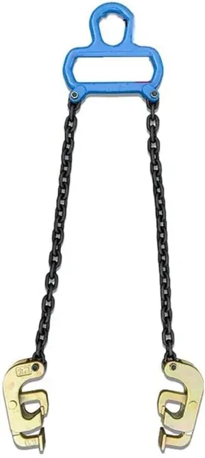Chain Drum Lifter Load Capacity 1Ton/2Ton with G80 Steel Lifting Chain and Widen Hook for 55 Gallon Drums, Double Chain Drum Slings for Crane/Forklift (Color : 1t-c)