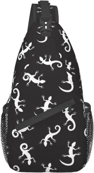 Chameleon Shoulder Bag Lizard Sling Backpack Daypack Casual Backpack Hiking Bag Cute Backpack Bag