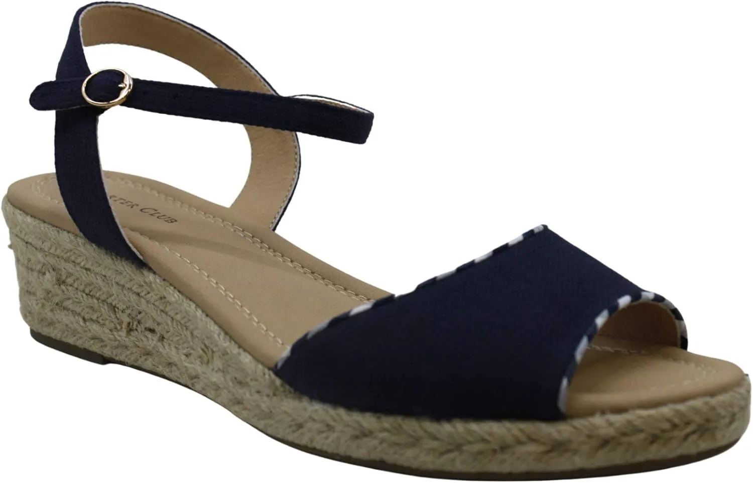 Charter Club Womens Luchia Canvas Wedge Sandals