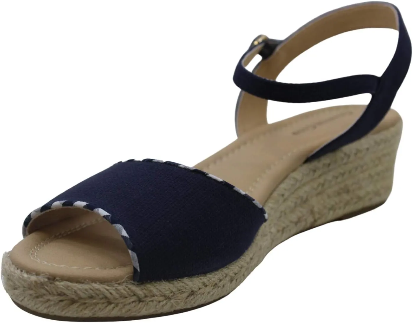 Charter Club Womens Luchia Canvas Wedge Sandals